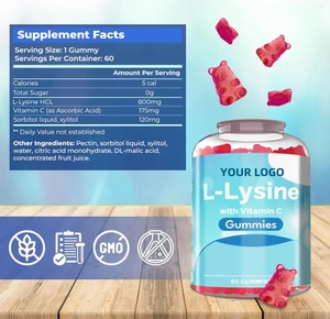 Penjualan paling laris suplemen asam <span class=keywords><strong>Amino</strong></span> kelas Premium bahan alami semua Vitamin C Vegan l-lisine Gummy atas suplemen kesehatan - Product Image 3