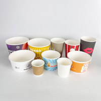 Custom Logo Print Coffee Paper Cup 8Oz Eco Friendly Disposable 7Oz Paper Coffee Cups With Lid