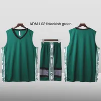 Conjunto de ropa de entrenamiento de baloncesto para niños y jóvenes, set de ropa de malla blanca para Karate, celtas, color verde militar, Original