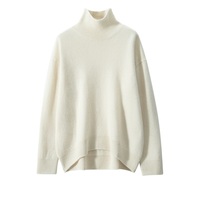 Pull Femme Cachemire Col Haut Pull Cachemire Rose Pull Femme Luxe Pull Laine Cachemire