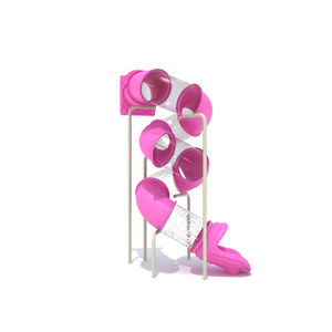 outdoor plastic playground plastic tube slide set plastic slide