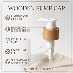 Vietnam WeWood Custom Logo Wooden Lotion Pump Factory Wood Collar Liquid <b>Dispenser</b> <b>Shampoo</b> Pump Cosmetic Packaging Component - Product Image 2