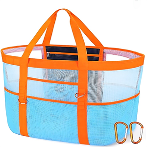 Bolsa de playa de malla de gran capacidad, impermeable, a prueba de arena, bolsa de piscina - Product Image 2
