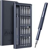 Kit de tournevis de précision magnétique portable AXTH 25-en-1 avec embouts en acier pour réparation électronique de téléphones et ordinateurs portables – Vente en gros
