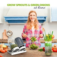 Kit de culture Premium s Couvercles supérieurs 2 bocaux Mason Cultiver des oignons verts Brocoli Luzerne Haricots Pots de fleurs Jardinières