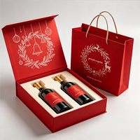 Boîte de Noël personnalisée en carton rigide magnétique, écologique, avec fermeture magnétique et insert en EVA