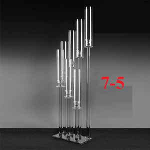 7 Kepala tempat lilin kaca dekorasi pernikahan hiasan tengah meja tempat lilin kristal berdiri tempat lilin berdiri - Product Image 6