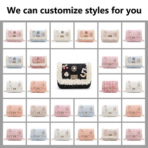 Sacs <span class=keywords><strong>à</strong></span> <span class=keywords><strong>main</strong></span> pour enfants assortis aux robes, sacs de mode en gros, mini <span class=keywords><strong>sac</strong></span> <span class=keywords><strong>à</strong></span> <span class=keywords><strong>main</strong></span> vintage en tweed pour filles, pochette de soirée - Product Image 3
