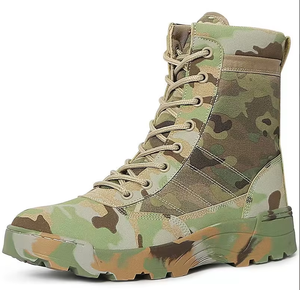 Botas duraderas de camuflaje impermeables de refuerzo táctico <span class=keywords><strong>SWAT</strong></span> profesional con diseño de cremallera para senderismo, senderismo, escalada de montaña - Product Image 5