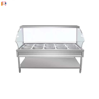 Buffet Fast Food Restaurant Severy Counter Top Bain Marie Gebrauchte Speisen wärmer