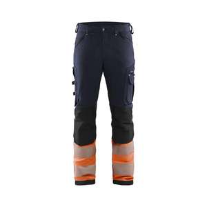 BLAKLADER - 119316428953C150 Pantalon haute visibilité extensible dans les 4 sens sans poches à clous Bleu marine/Orange HI-VIS WORKWEAR - Product Image 1