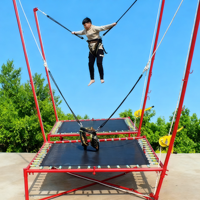 2mx2mx4m Sicheres Weiches Faltbares Tragbares PVC Polypropylen Bungee-Jump-Trampolin für Innen- und Außenbereich Gewerbliche Nutzung Jungen Mädchen Kinder