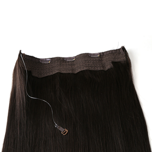 Extensiones de Cabello K.SWIGS, Cabello Humano Remy Liso Chino, 120g, Tamaño Ajustable, Clips Seguros, Suave y Sedoso, Color Castaño Oscuro para Mujer, Sin Puntas Abiertas - Product Image 5