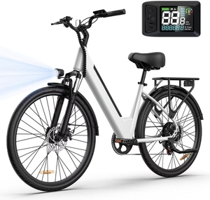 750W 36V13Ah 20MPH 40 Miles Electric Bicycle 26*1.95 Inch UL Certified Electric Bike Shopping for Daily Grocery - Product Image 1