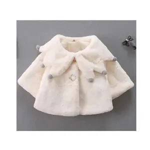 2023 enfants manteau enfants manteau bébé filles mignon Plus beau chaud noeud papillon vêtements col cape épais