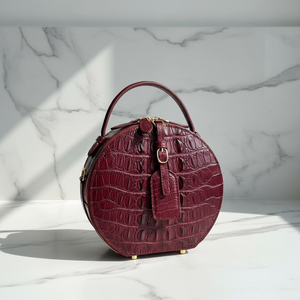 Sac à bandoulière pour femme en cuir véritable personnalisable, doublure en cuir de crocodile 100%, fermeture éclair, sangle réglable, design portable et tendance - Product Image 1