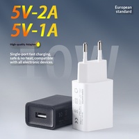 Chargeur UE de haute qualité 10W 5V2A en matériau ignifuge certifié CE/FCC avec port USB-A QC2.0 pour la charge rapide des téléphones portables et des écouteurs