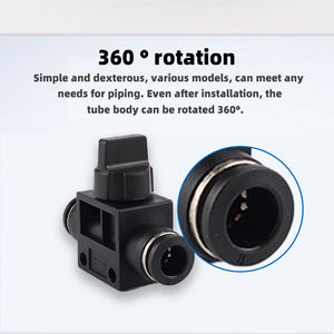 Conector de manguera de aire del acelerador de latón de plástico azul Accesorio neumático - Product Image 5