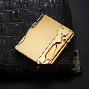 Square Shape Metal <b>Windproof</b> Butane Gas <b>Lighter</b> Refillable Durable Portable for Smoking & Camping - Product Image 4