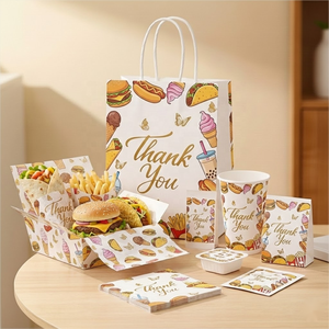 Juego de Empaques Personalizados para Comida Callejera, Caja para Pizza, Caja para Crepas, Empaque para Palitos de Waffle, Vasos para Papas Fritas, Bolsas para Llevar - Product Image 3