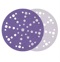 Disque de ponçage humide et sec violet de 6 pouces, papier abrasif auto-agrippant pour peinture automobile et ponçage du métal, échantillon disponible, OEM