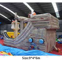 Fábrica de China PVC Inflables Para Niños Grandes Barco Pirata Castillo hinchable Fiesta Alquiler Tobogán Gonflable para niños
