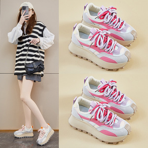 2025 primavera nuove <span class=keywords><strong>scarpe</strong></span> <span class=keywords><strong>da</strong></span> corsa sportive Casual <span class=keywords><strong>da</strong></span> <span class=keywords><strong>donna</strong></span> in stile coreano <span class=keywords><strong>con</strong></span> spesse Sole fodera in schiuma HL876-1 vantaggio economico - Product Image 2
