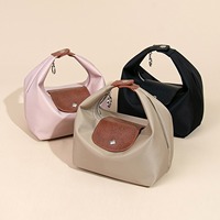 Sac Hobo en Nylon, Sac à Bandoulière Demi-Lune Léger et Imperméable, Sac à Main pour Femme, Bandoulière Amovible