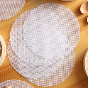 Tapis de cuisson en silicone de qualité alimentaire, antiadhésif, réutilisable, en gel de silice, pour raviolis, vapeur, pain farci, dim sum, pâtisserie, rond, en maille - Product Image 6