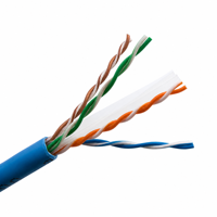 Cable Ethernet Gigabit Cat6 UTP de Alta Velocidad, 8 Conductores Sólidos, Revestimiento de PVC, 4 Pares Sin Blindaje, para Interiores, Caja de 305m, Hogar/Oficina, CCA