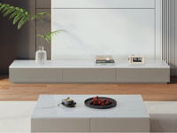 Meuble TV de style minimaliste moderne pour salon, comptoir en ardoise facile à nettoyer, meuble TV de 2 mètres adapté aux téléviseurs de 65 pouces et plus