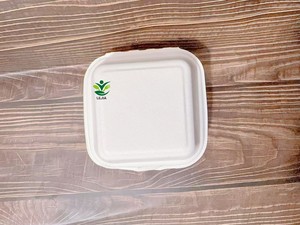 100% 생분해성 6인치 사탕수수 바가스 패스트푸드 포장 버거 레스토랑 클램쉘 - Product Image 3