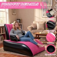 Fauteuils et canapés gonflables de loisirs pour le camping en plein air en Chine, canapé-lit gonflable en forme de S avec pompe