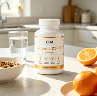 Vitamin D3 K2 Softgel 120 Kapsul Kesehatan Tulang Sistem Imun Kesehatan Jantung Kesehatan Otot untuk Pria & Wanita