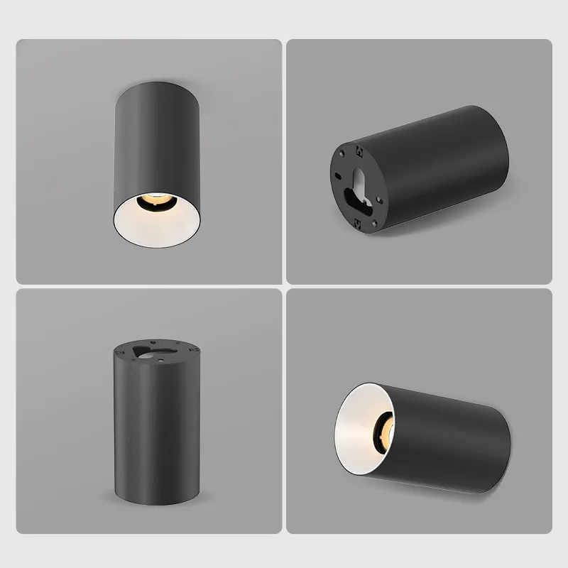 XRZLux lampu sorot LED silinder 10W, lampu sorot Led COB permukaan bulat dengan LED