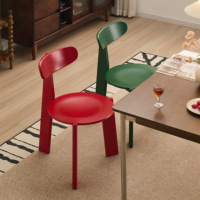 Chaises de salle à manger modernes en bois d'hévéa écologiques - Durables avec structure en bois massif, assise antidérapante et pieds avec patins antidérapants pour la maison, l'appartement et l'hôtel