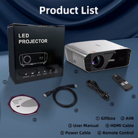 Nouveau projecteur mobile pour réunions KTV, projecteur domestique à distance, système Android, mise en miroir sans fil de l'écran, projecteur portable