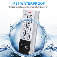 Lector de Control de Acceso RFID XK8 IP67 para Exteriores con Teclado, 13.56MHz MF NFC 125kHz EM Hid, Sistema de Entrada para Puertas