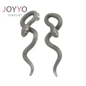 New design stainless steel snake huggies earring biker earring viking punk snake earring stud