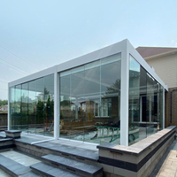 Pergola moderne de luxe Oweado, véranda en aluminium, pavillon bioclimatique, toit à lames orientables automatiques, gazebo de jardin extérieur, balcon