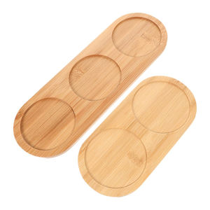 2 uds. Soporte para tarros de condimentos posavasos de bambú alfombrilla para tazas bandejas de madera práctica única herramienta de posavasos delicados - Product Image 1