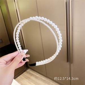 Serre-tête coréen en perles, style princesse, polyvalent, rétro, accessoire de coiffure féerique, très tendance chez les influenceurs - Product Image 5
