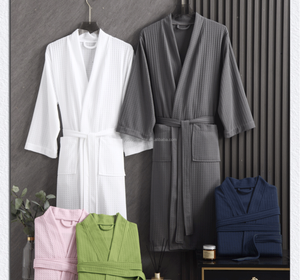 Hotel Spa100% Cotton Bath <strong>Robes</strong> Solid <strong>Waffle</strong> Women Bathrobes and <strong>Men</strong> Sleepwear Custom logo - Product Image 5