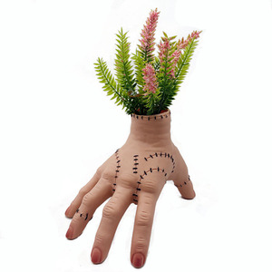 Soporte para bolígrafos y macetas con diseño de mano cosida de terror, estilo <span class=keywords><strong>Wednesday</strong></span> <span class=keywords><strong>Thing</strong></span>, gótico, para Halloween, decoración y almacenamiento de escritorio - Product Image 5