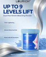 Poudre décolorante pour cheveux bio LOURICH, professionnelle pour usage en salon, éliminateur de couleur sans odeur forte