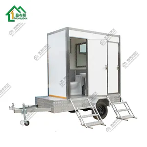 China supplier modular fiberglass prefabricated portable mobile luxury trailer mounted toilet