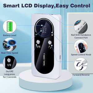 Máy khoan móng điện cầm tay 45000 vòng/phút, máy mài móng sạc lại, <span class=keywords><strong>d</strong></span>ùng cho làm móng gel, đánh bóng tại nhà và tiệm làm móng - Product Image 3