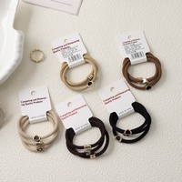 Gordon, élastique à cheveux épais simple de style coréen, fait à la main, en matériaux mixtes, haute élasticité, accessoires pour cheveux pour femmes, vente en gros