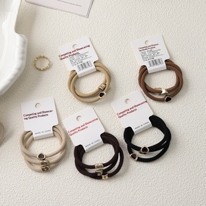 고든 심리스 고탄력 혼합 소재 수제 패션 한국 심플 두꺼운 머리끈 여성 헤어 액세서리 도매 - Product Image 4