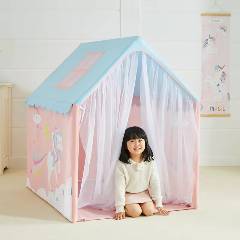 Asweets Indoor Teepee Kids Pretend Play Big Door Unicorn Play House Tent